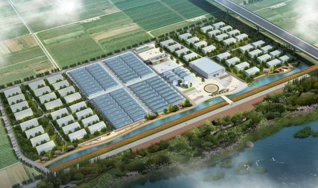 青青自然公司养殖基地规划效果图。 青青自然公司养殖基地规划效果图。